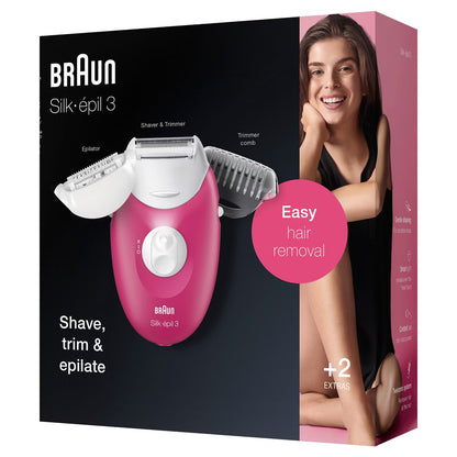 Braun Silk-épil Epilator with Trimmer attachment Series 3 3-410