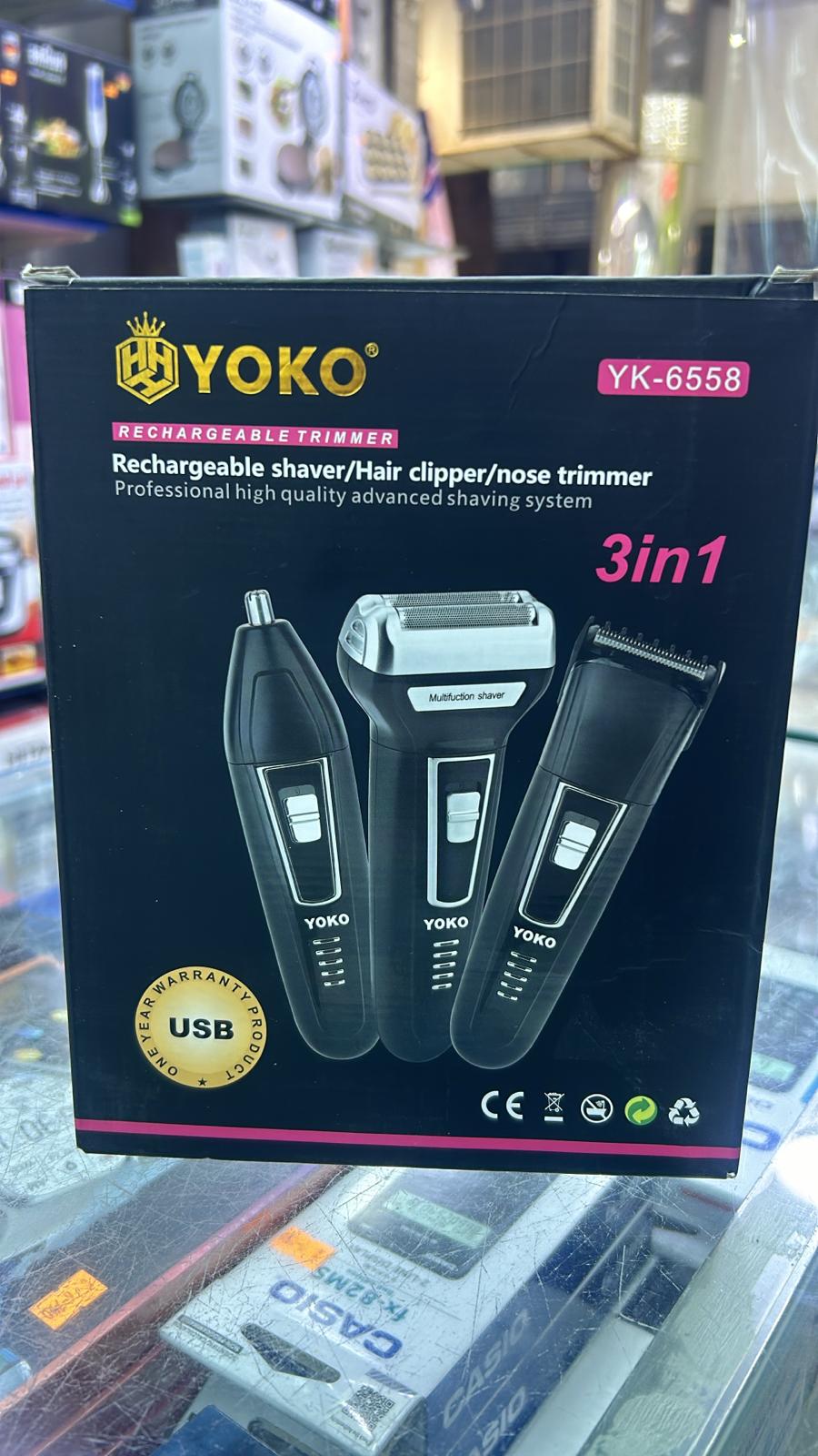 Yoko Shaver, Hair Clippers & Nose Trimmer YK-6558