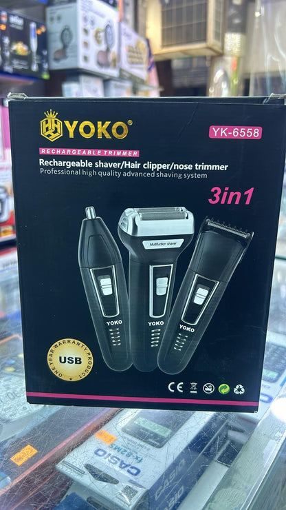 Yoko Shaver, Hair Clippers & Nose Trimmer YK-6558