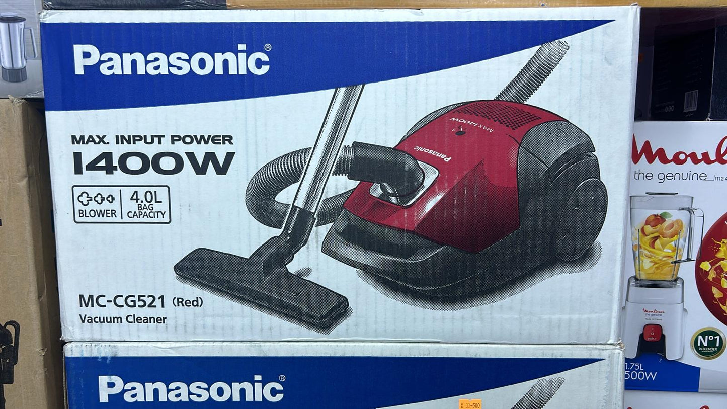 Panasonic 1400W, 4L Bagged Canister Vacuum MC-CG521